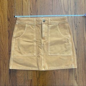 American Eagle Yellow Corduroy Mini Skirt